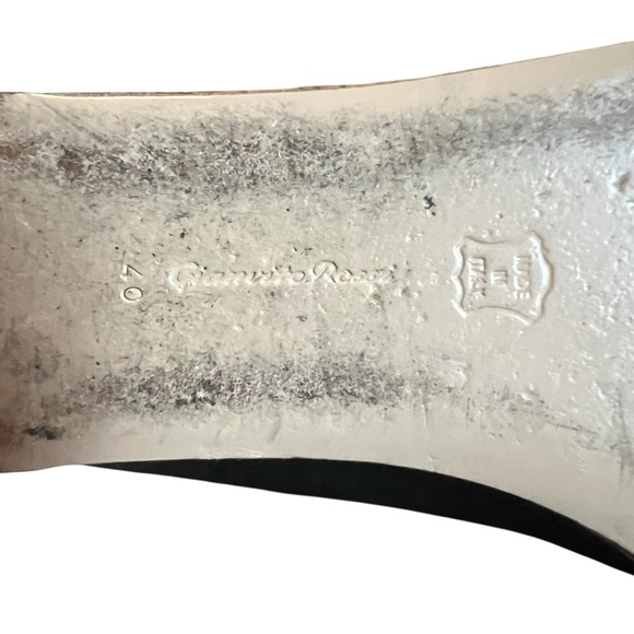 GIANVITO ROSSI Suede Cork Slip-on Black Loafers Size EU 40 - Picture 13 of 13